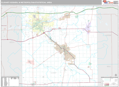 Elkhart-Goshen Metro Area Digital Map Premium Style